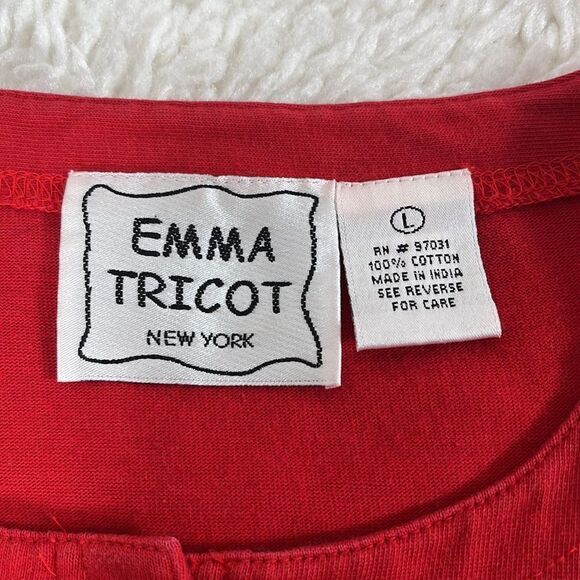 Emma Tricot Women's Sweater Cardigan Red size S Long Sleeve - Picture 6 of 8